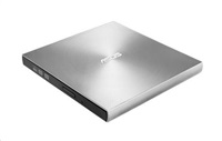 ASUS DVD Writer SDRW-08U7M-U SILVER RETAIL, External Slim DVD-RW, silver, USB