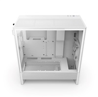 NZXT skříň H5 Flow edition / 2x120 mm fan / USB 3.0 / USB-C 3.1 / průhledná bočnice / mesh panel / bílá
