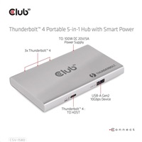 Club3D hubThunderbolt 4 Portable 5-in-1 Hub with Smart Power