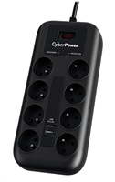 CyberPower Surge Buster™ 8 zásuvek, 2xUSB, 1.8m, New