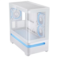 ASUS Case AP202 PRIME CASE, mATX, Průhledná bočnice, 3x 120mm ARGB Fan, bílá