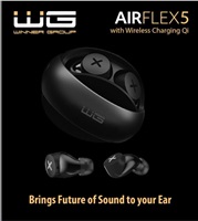 WG - Bluetooth sluchátka WG AirFlex 5, ENC, podpora Qi, černá