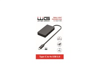 WG - HUB Type-C na 4x USB-A, USB 3.0, 5Gbps, černá