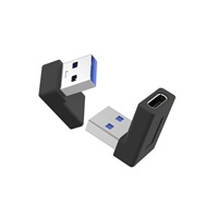 PremiumCord USB redukce USB-C - USB3.0 typ A (F/M), zahnutá 90°