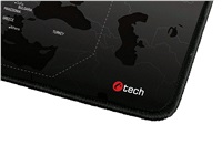 C-TECH herní podložka pod myš MP-01E (Europe), 320x270x4mm, obšité okraje