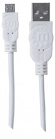 MANHATTAN Kabel propojovací USB 2.0 A Male / Micro-B Male, 1m, bílý