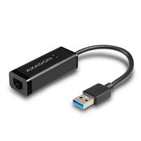AXAGON ADE-SR, USB-A 3.2 Gen 1 - Gigabit Ethernet síťová karta, auto instal, černá