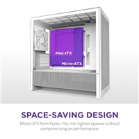 NZXT skříň H3 Flow / microATX / 1x120mm / USB / USB-C / bílá