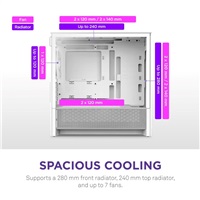 NZXT skříň H3 Flow / microATX / 1x120mm / USB / USB-C / bílá