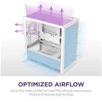 NZXT skříň H3 Flow / microATX / 1x120mm / USB / USB-C / bílá