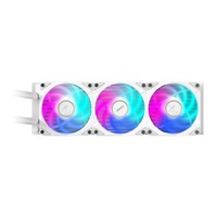 GIGABYTE vodní chladič AORUS WATERFORCE X II 360I, 3x 120mm, ARGB, LCD Displej, LGA1851, AM5, Bílá