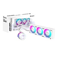 GIGABYTE vodní chladič AORUS WATERFORCE X II 360I, 3x 120mm, ARGB, LCD Displej, LGA1851, AM5, Bílá