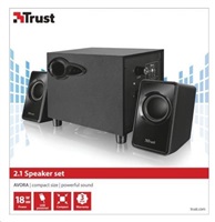 TRUST Reproduktory 2.1 Avora Subwoofer Speaker Set - black