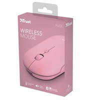 TRUST myš PUCK, bezdrátová, USB, růžová