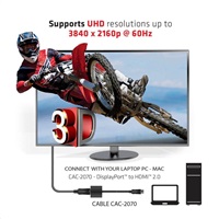 Club3D Adaptér aktivní DisplayPort 1.2 na HDMI 2.0 4K60Hz UHD, 20cm