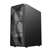 VeinX case ME19A Mid Tower, bez zdroje, 1x USB3.0, 1x USB2.0, 4x 120mm ARGB Fan, 1x ARGB Controller, černá