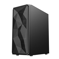 VeinX case ME19A Mid Tower, bez zdroje, 1x USB3.0, 1x USB2.0, 4x 120mm ARGB Fan, 1x ARGB Controller, černá