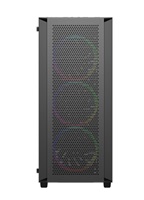 VeinX case BR15A Mid Tower, bez zdroje, 1x USB3.0, 1x USB2.0, 4x 120mm ARGB Fan, 1x ARGB Controller, černá