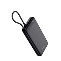 TRUST Powerbanka Fiera, 20000 mAh, S kabelem, 2x USB-C, černá
