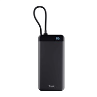 TRUST Powerbanka Fiera, 20000 mAh, S kabelem, 2x USB-C, černá
