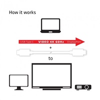 Club3D Adaptér USB 3.1 typ C na DisplayPort 1.2 4K60Hz UHD 1,2m (M/M)