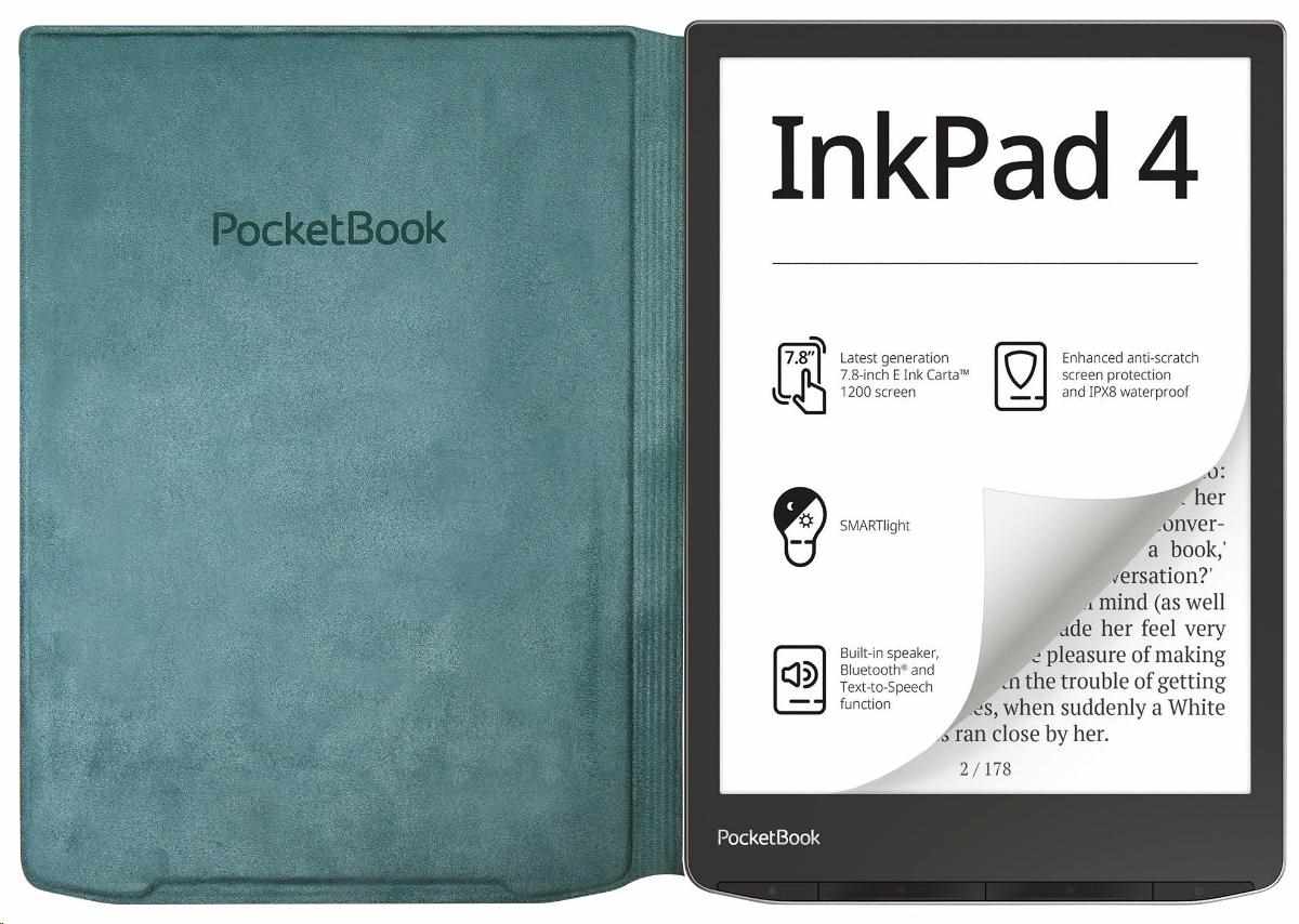 POCKETBOOK pouzdro Flip pro InkPad Color3, InkPad 4, zelené