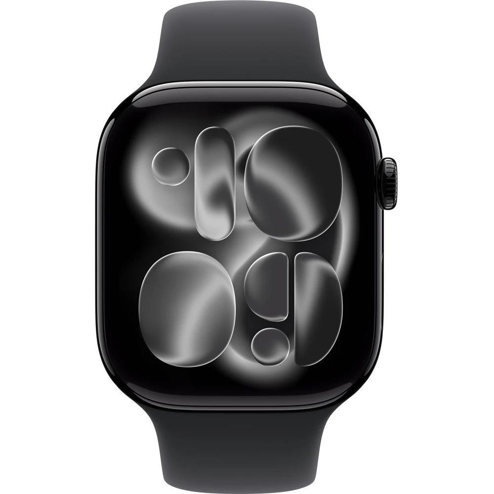Apple Watch Series 11 GPS 46mm Jet Black Aluminium Case with Black Sport Band - S/M