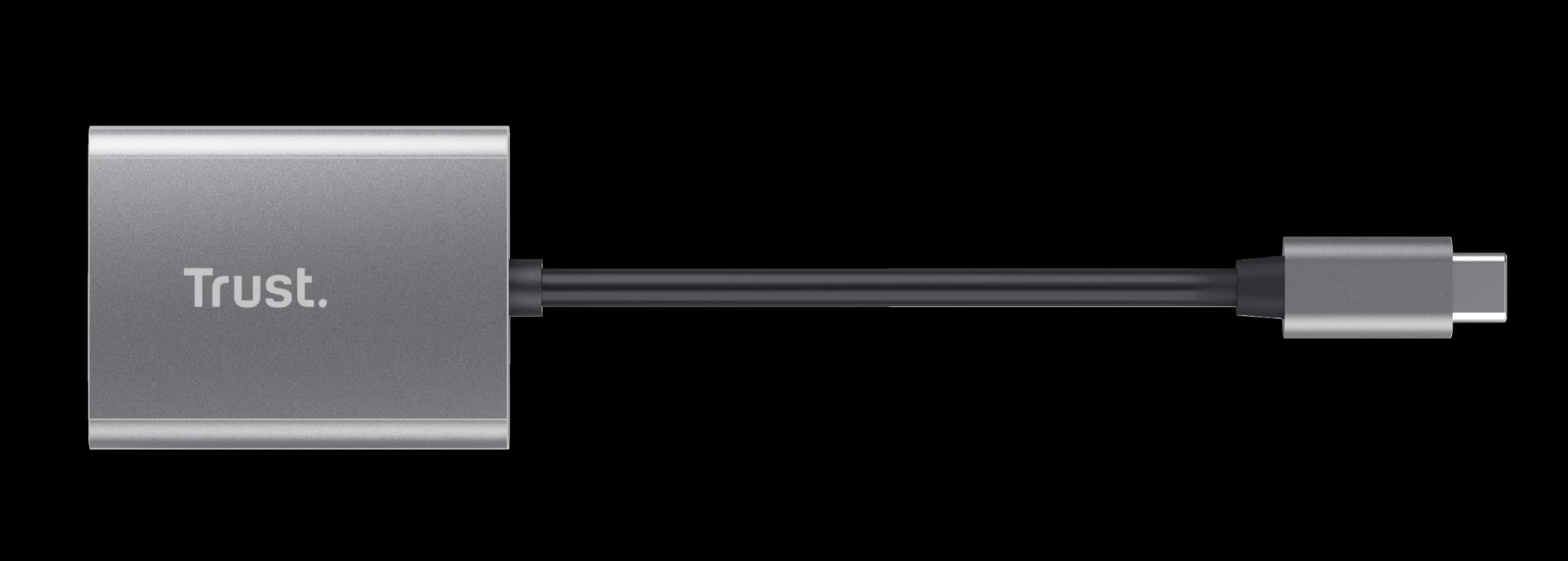 TRUST čtečka paměťových karet DALYX Fast, externí, USB-C, 8cm