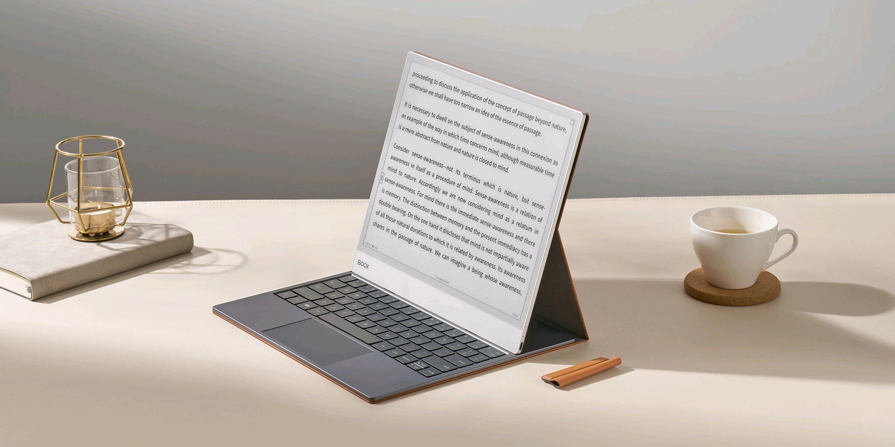 BAZAR - E-book ONYX BOOX pouzdro pro NOTE MAX s klávesnicí, hnědé - Poškozený obal (Komplet)