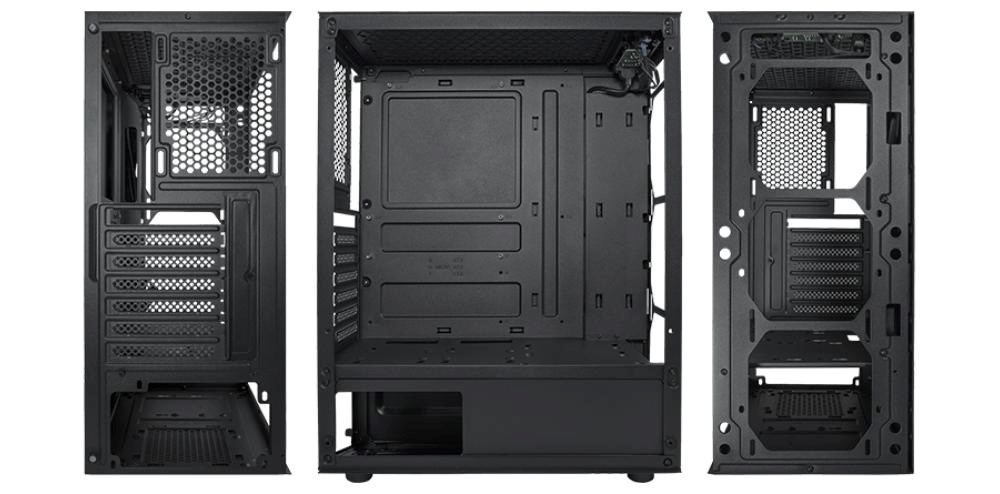 VeinX case HERMES MESH Mid Tower, ATX, 1xUSB 3.0, 2xUSB 2.0, 4x ARGB Fan, ARGB Controller, černá