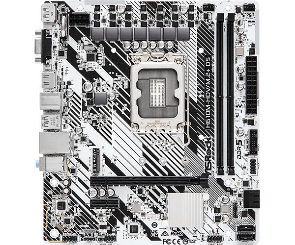 ASRock MB Sc LGA1700 H610M-HDV/M.2+ D5, Intel H610, 2xDDR5, 1xDP, 1xHDMI, 1xVGA, mATX