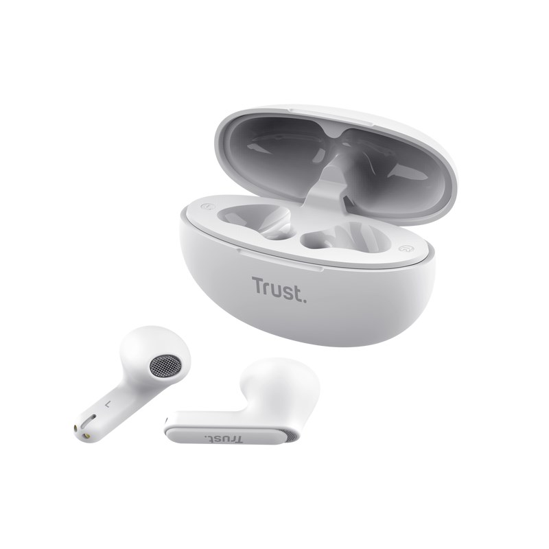 TRUST sluchátka Yavi, Bluetooth, špunty, bilá