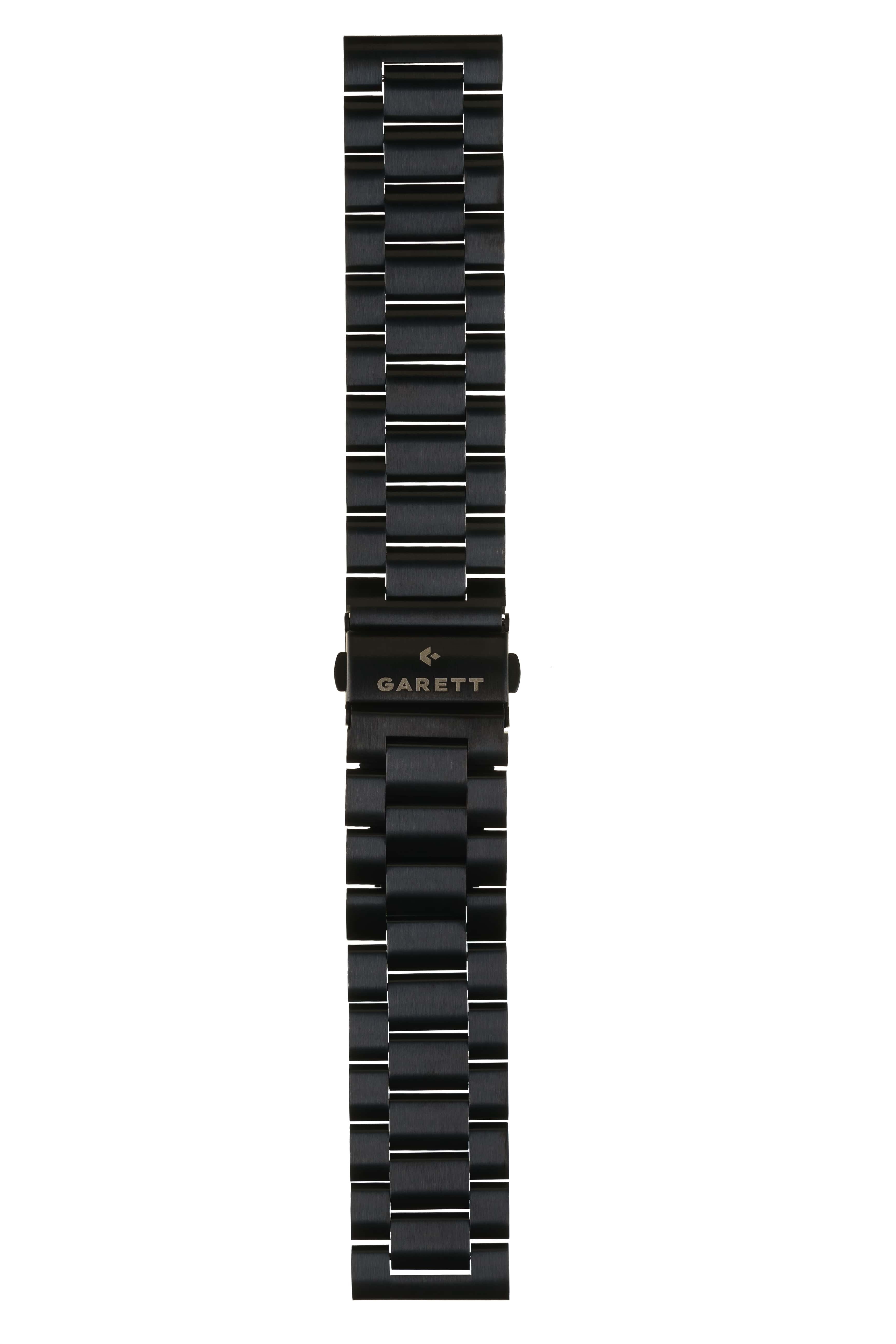 Garett univerzální řemínek 22 mm, černý kovový, typ Solid