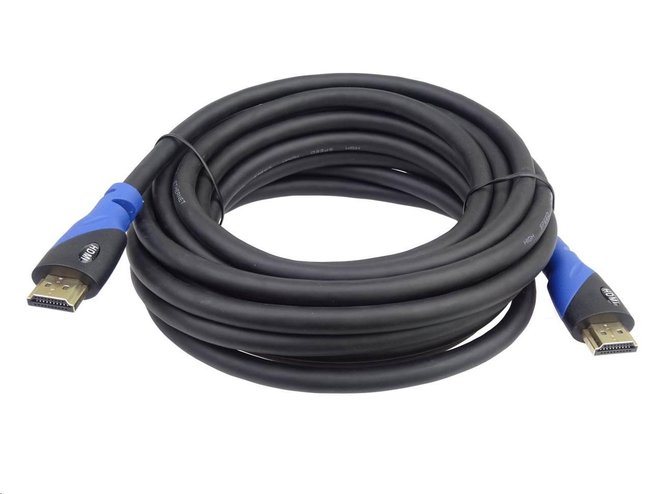 PREMIUMCORD Kabel HDMI - Ultra HDTV, 2m (Color, zlacené konektory)