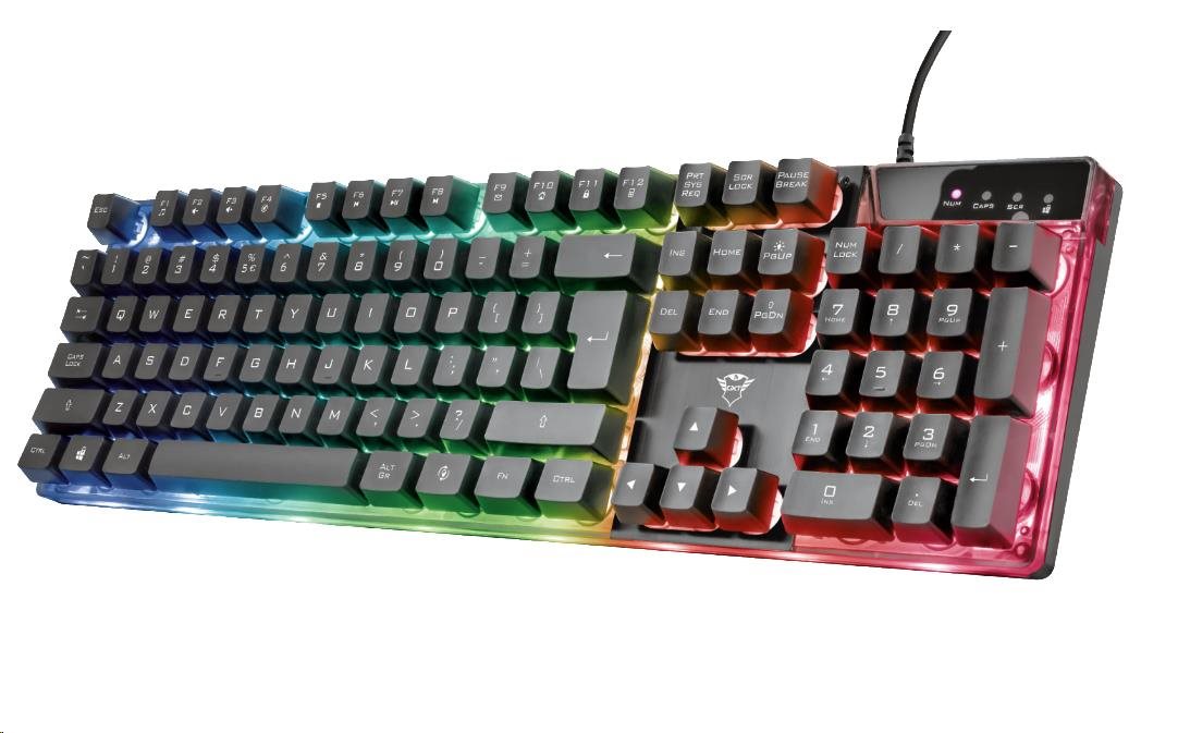 TRUST herní klávesnice GXT 835 Azor Illuminated Gaming Keyboard