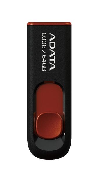 ADATA Flash Disk 64GB C008, USB 2.0 Classic, černá