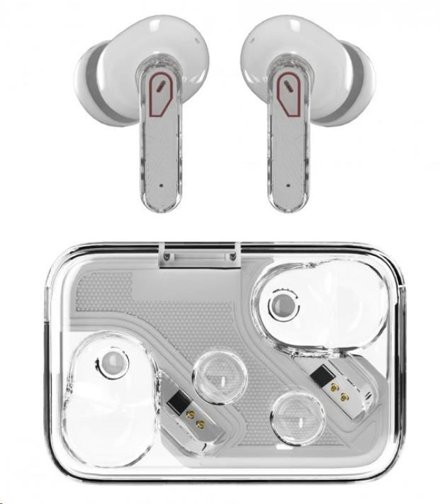 WG - Bluetooth sluchátka WG AirFlex 7, Star Trek, ANC + ENC, podpora Qi, bílá