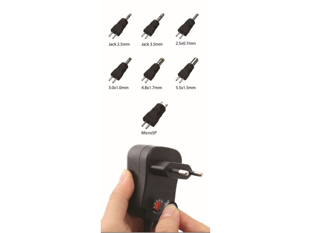 WG - Univerzální nabíječka s 13 adaptéry, černá