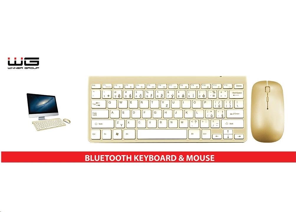 WG - Bluetooth klávesnice s myší, zlatá
