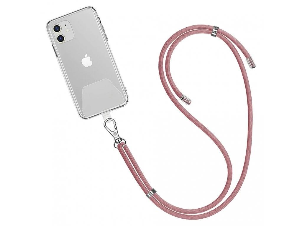 WG - Crossbody lace strap / transparent / soft pink