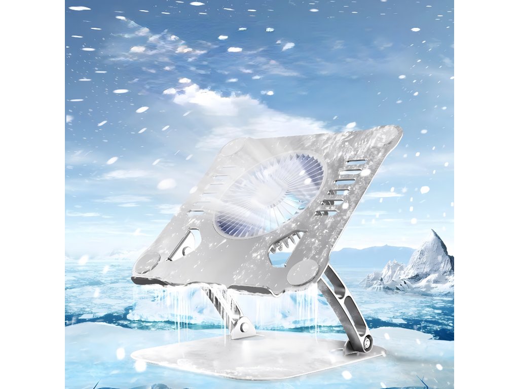 WG - Chladící podložka pro notebook, 15,6", stříbrná