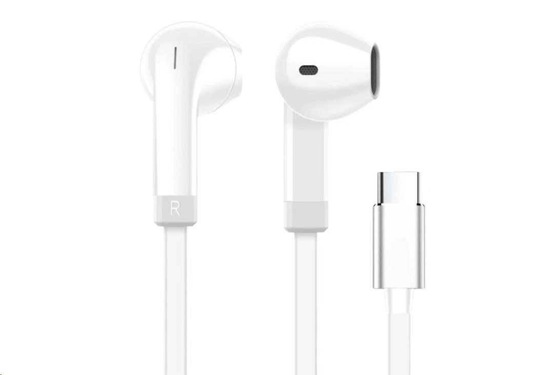 WG - Sluchátka s konektorem Type-C, Vortex Vibe, drátové, white