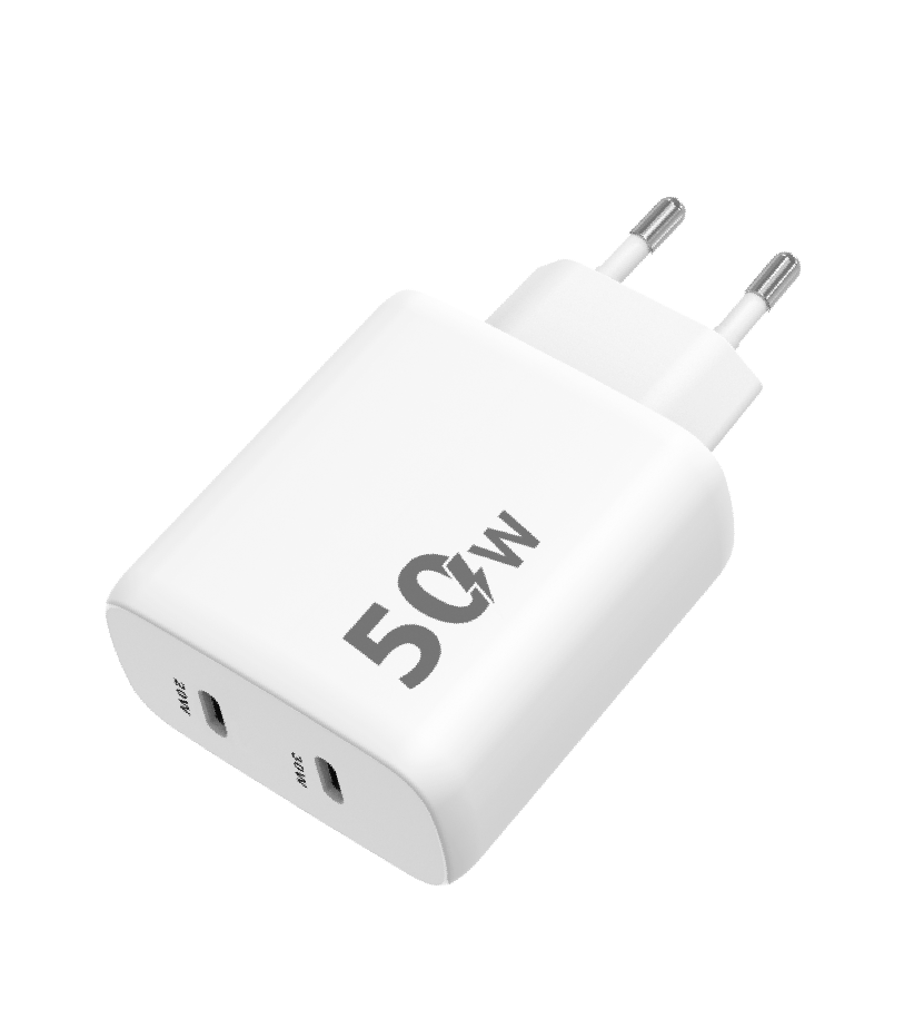 WG - Síťová nabíječka 2x USB-C 50W, 1x USB-C PD 30W + 1x USB-C PD 20W, bílá