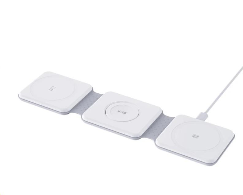 WG - Bezdrátová nabíječka WGMaxFlex 3in1 / Skládací / 15W+5W+2.5W / WG 42 / white