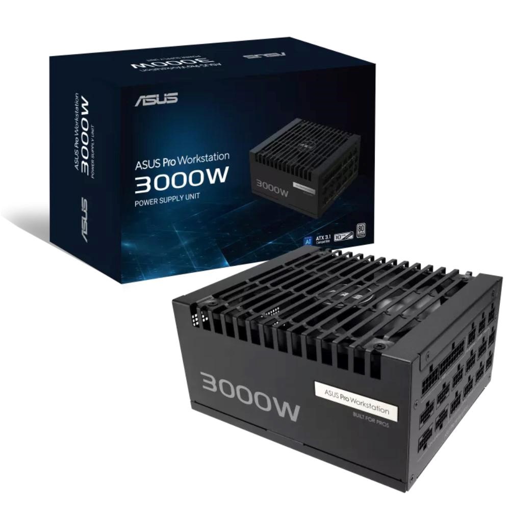ASUS zdroj Pro WS 3000W Platinum, 140mm, Plně modulární, 80 Plus Platinum, ATX 3.1