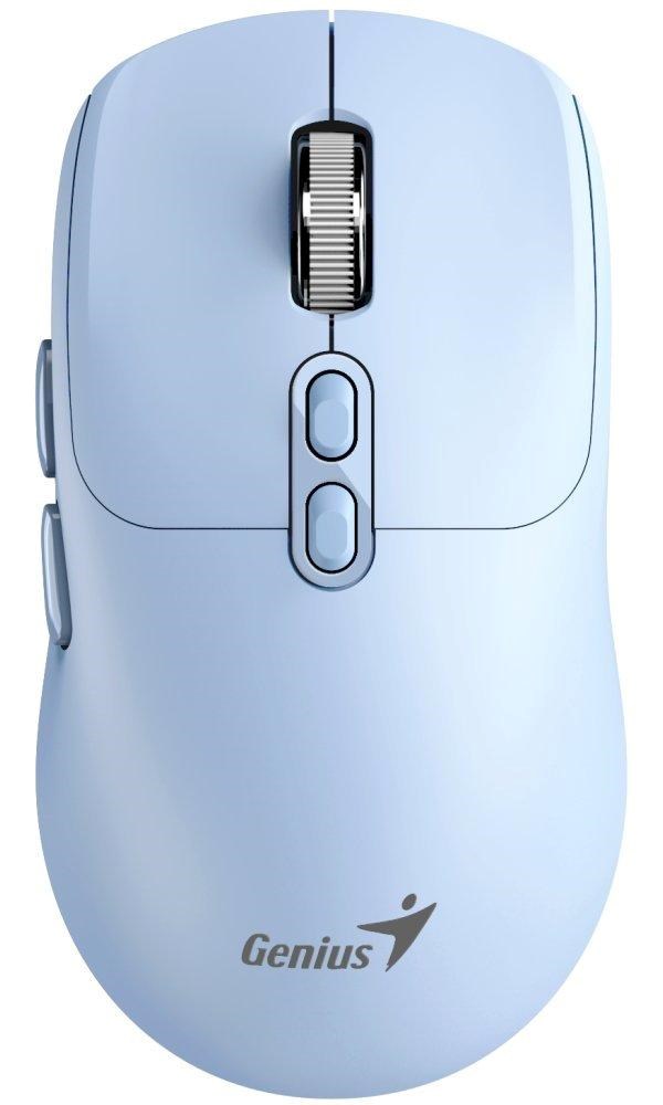 GENIUS myš NX-8080S BT/ duální Bluetooth + 2,4GHz/ 1600 dpi/ Copilot/ bezdrátová/ tichá/ modrá