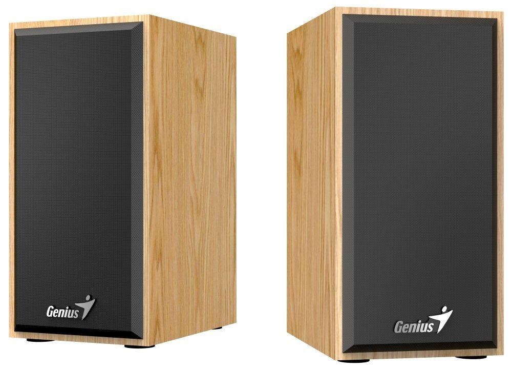 GENIUS Reproduktor SP-HF180, 3.5mm jack, 6W, světlé dřevo