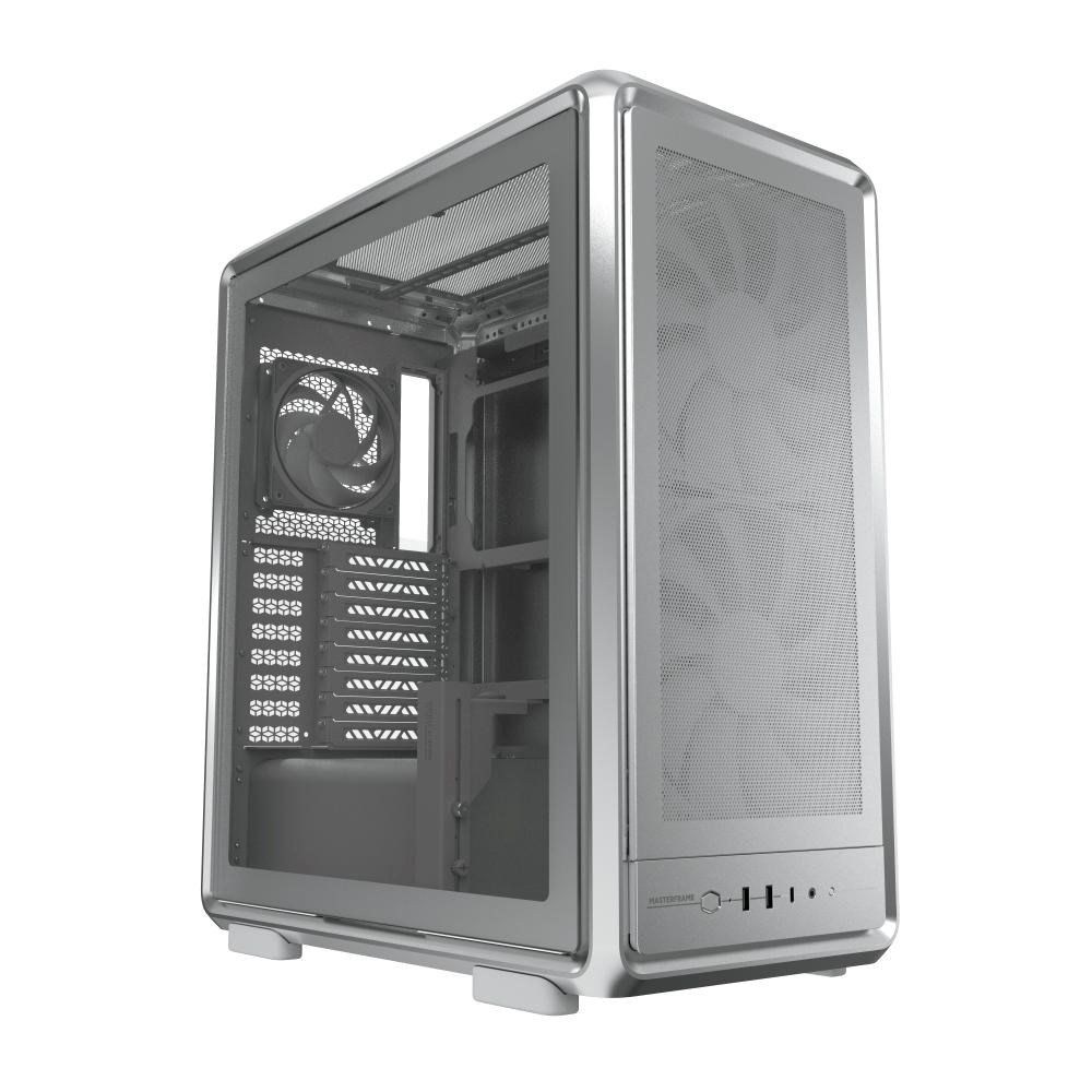 Cooler Master case MasterFrame 500 Mesh Silver, Průhledná bočnice, ATX, 2x 200mm Fan, 1x 120mm Fan, Šedá