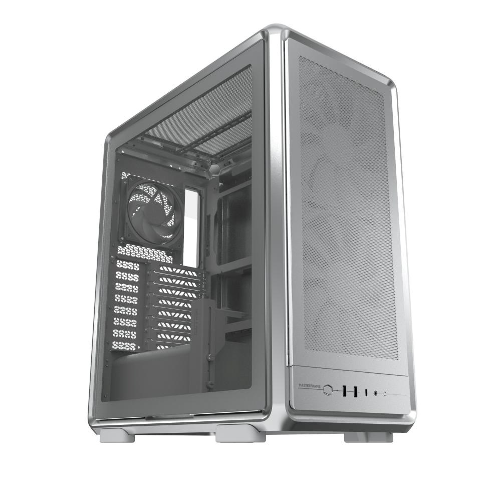 Cooler Master case MasterFrame 500 Mesh Silver, Průhledná bočnice, ATX, 2x 200mm Fan, 1x 120mm Fan, Šedá