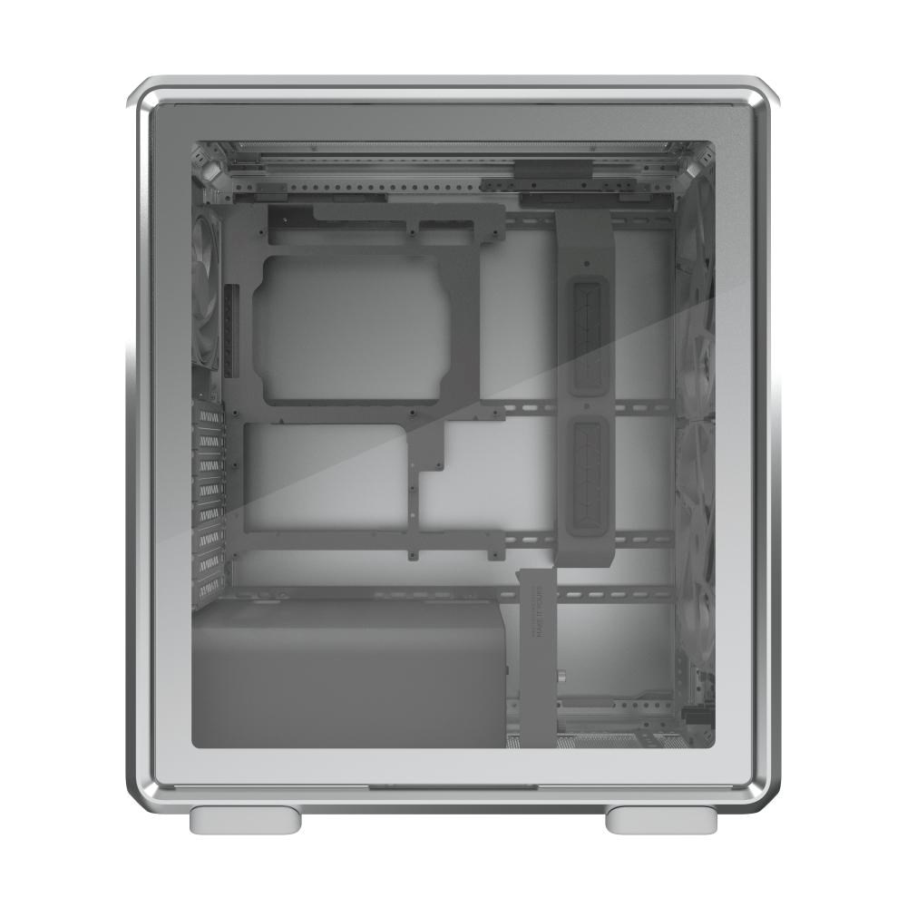 Cooler Master case MasterFrame 500 Mesh Silver, Průhledná bočnice, ATX, 2x 200mm Fan, 1x 120mm Fan, Šedá